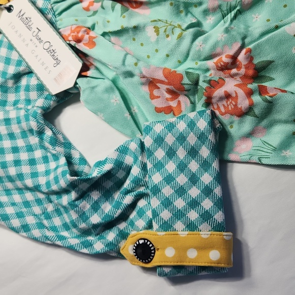 Matilda Jane x Joanna Gaines Girls Size 2 Top | Floral Gingham Ruffle NWT - Picture 7 of 7